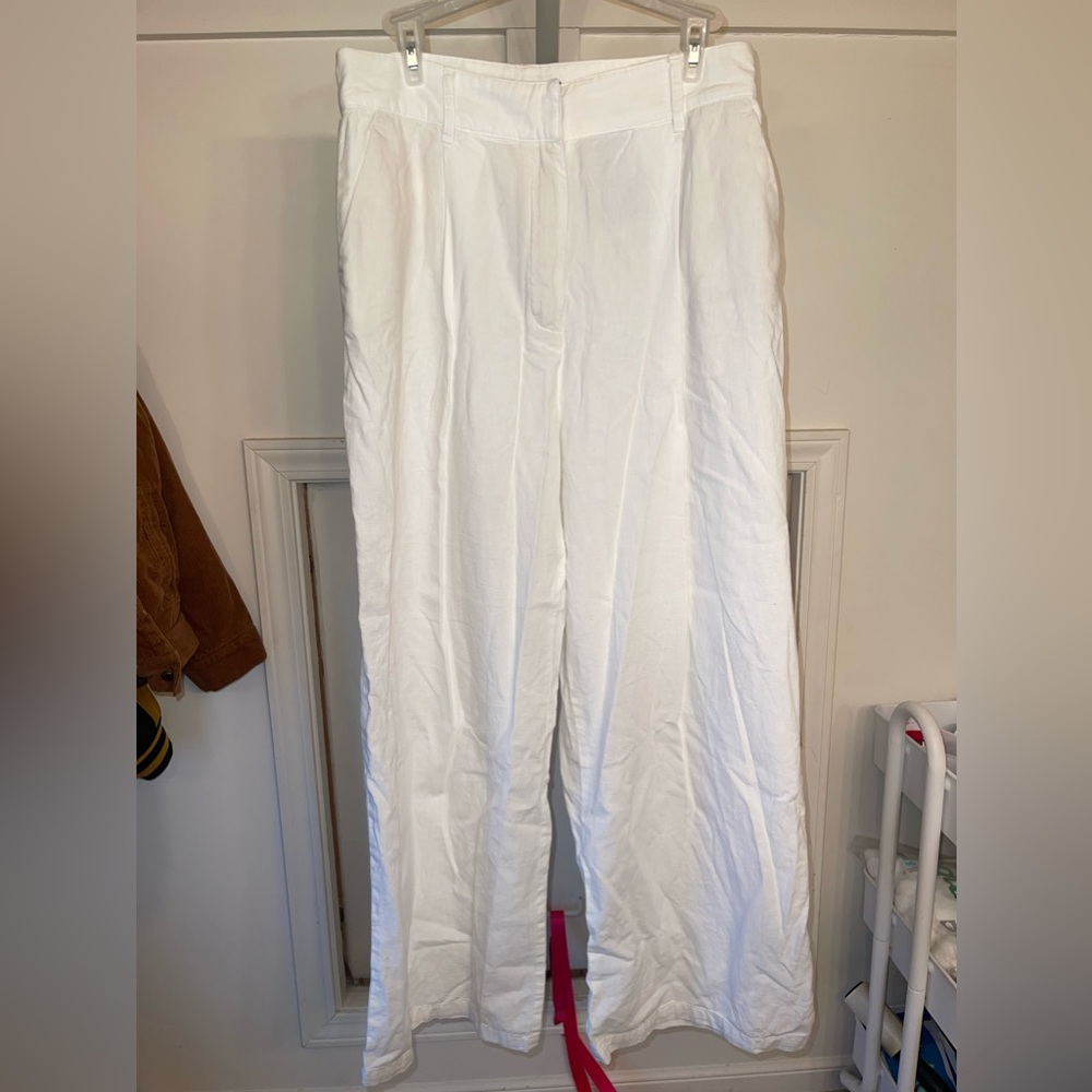 Zara White Linen Pants